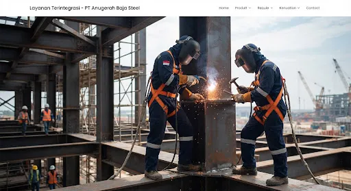 Certified construction welders in protective gear holding welding torches on heavy industrial steel framework with clean sparks and professional K3 safety standard harness